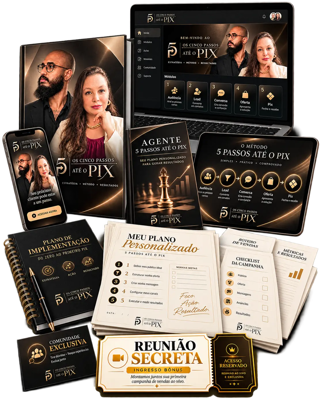 Mockup da oferta 5 Passos até o Pix